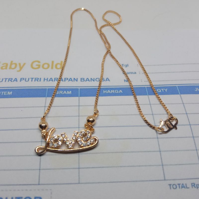 Kalung titanium asli anti luntur anti karat rantai ORI promo set perhiasan titanium pengganti emas 2