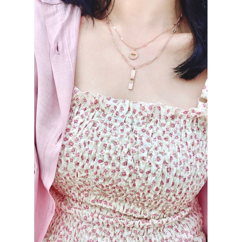 Restok Kalung titanium asli Bandul Gc Premium Quality Kalung Stainless Steel ori 9810