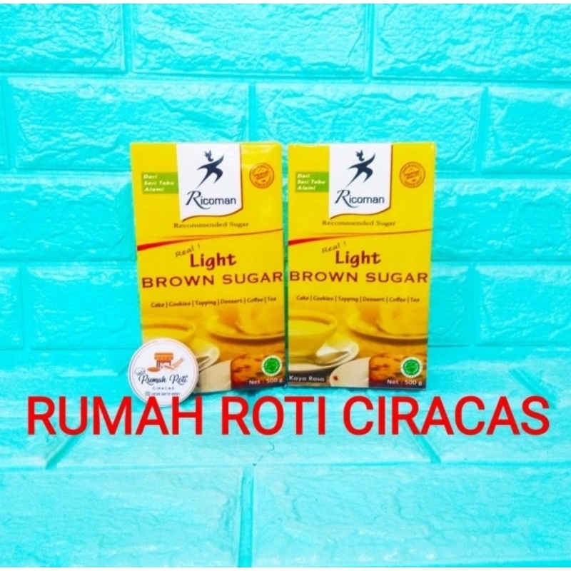 

LIGHT SUGAR BROWN RICOMAN 500GR GULA RICOMAN 500GR