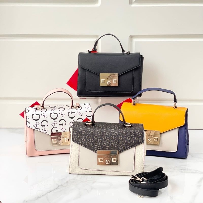 PROMO SALE Tas guess selempang jinjing pink hitam biru navy kuning putih coklat