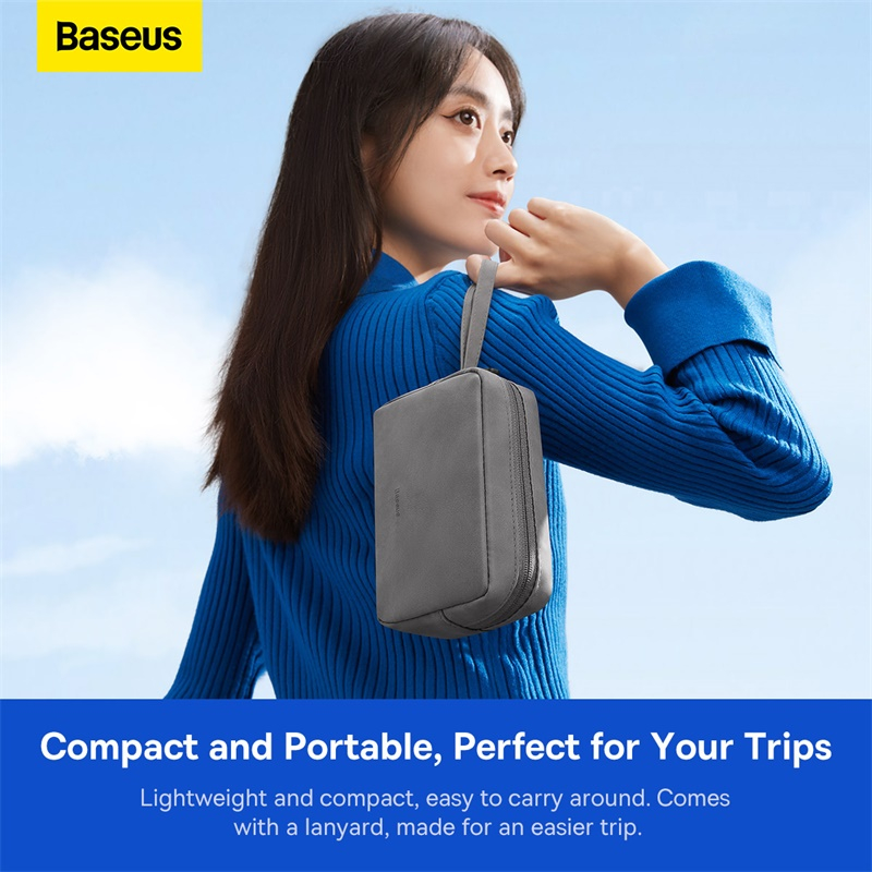 Baseus Tas Large capacity Gadget Organizer Travel Pouch Dompet Serbaguna Storage Bag Aksesoris Large capacity