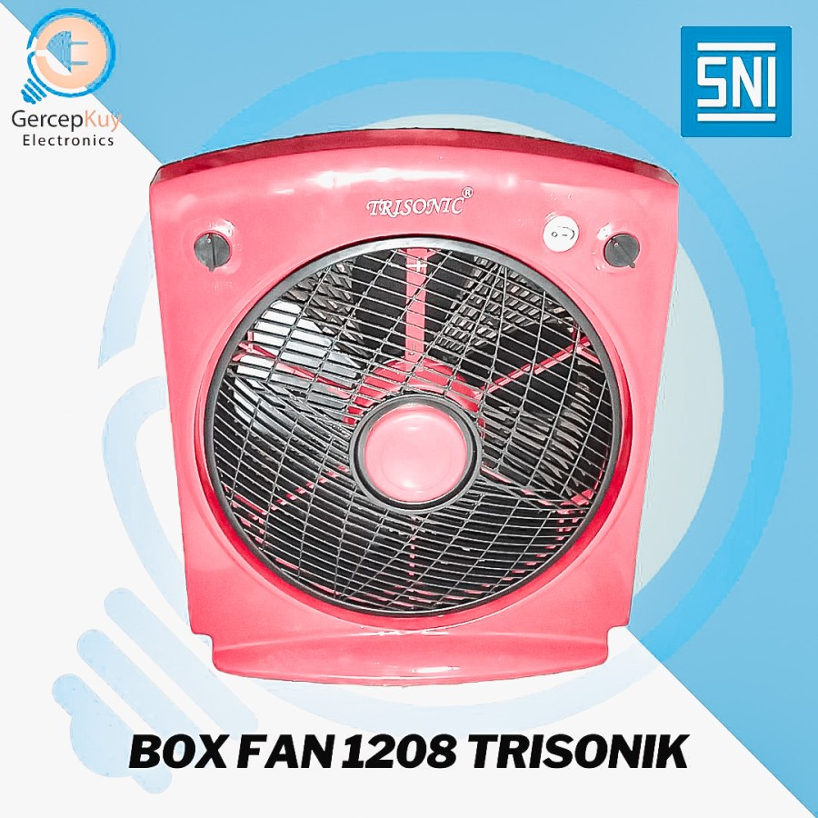 Kipas Angin Kotak / Box Fan 12 Inch + Timer Trisonic Termurah