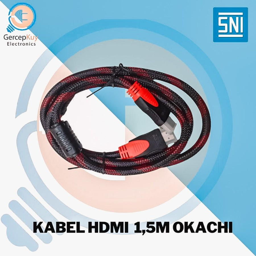 Kabel HDMI to HDMI 1.5Meter Versi 1.4 OKACHI