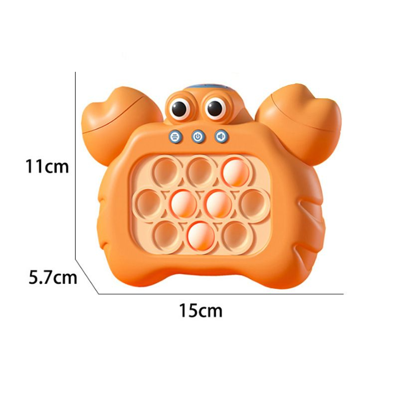 Mainan Anak CRAB PRESS Pop it Push Bubble Fidget Toys pop it Game Anak Pop it Push Press Pop It Finger Pres Elektronik Push Bubble Game Challenge Fidget Toys Mesin Lampu LED Anti Stres