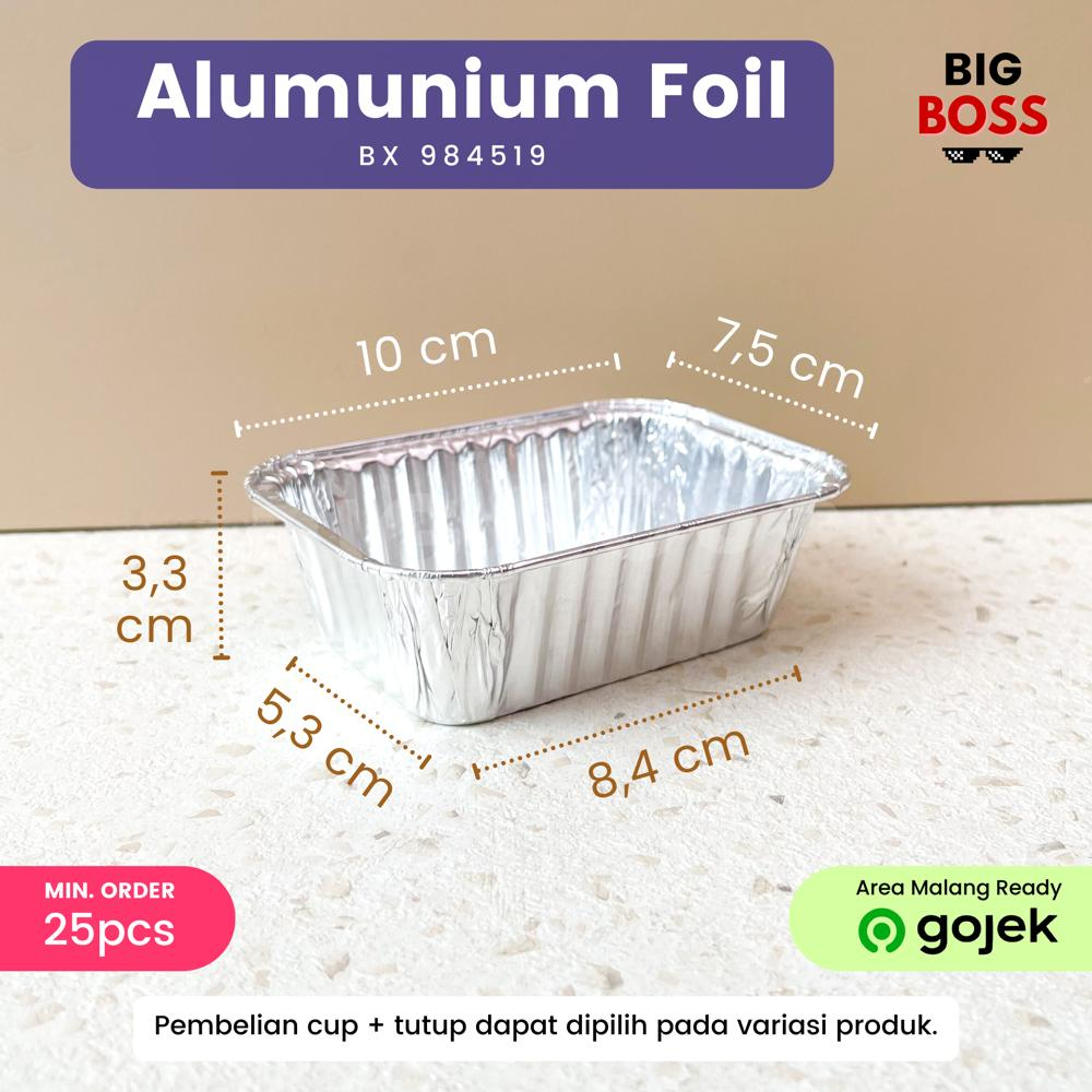 Aluminium Foil Tray BX-984519 + Tutup Cup Macaroni Schotel / Baked Pastel Tutup / Lasagna Nasi Mentai / Klapertart 140ml