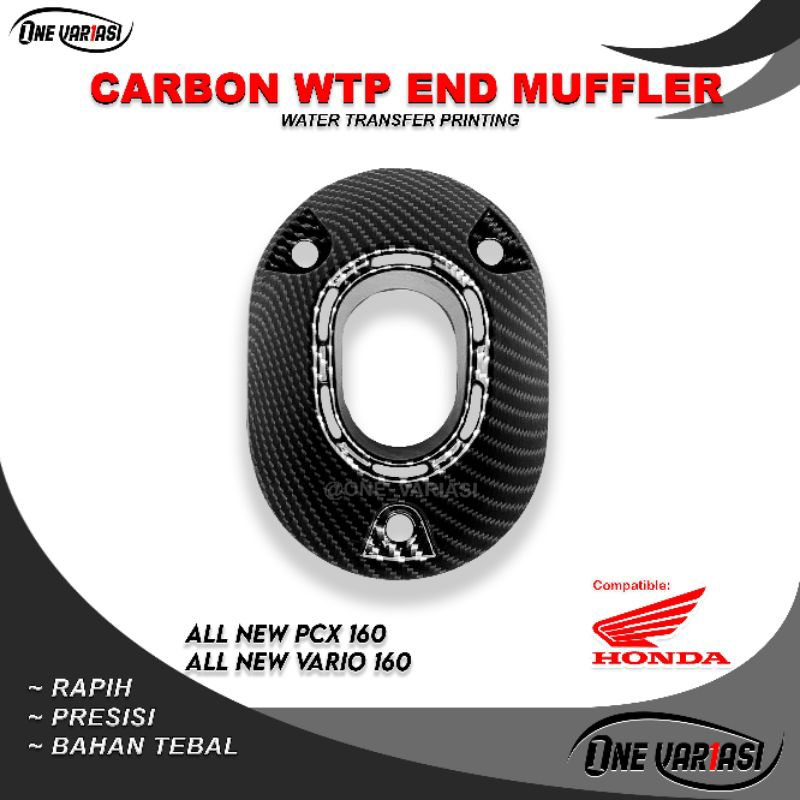 TUTUP MONCONG KNALPOT PCX 160 VARIO 160 CARBON / CORONG KNALPOT PCX VARIO 160 PART ORIGINAL HONDA