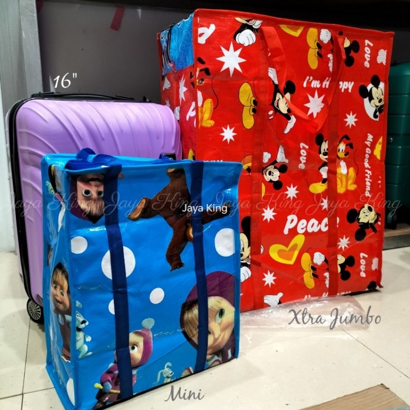 Tas Karung Jumbo Murah Laundry Bag Penyimpanan Multifungsi Totebag Bedcover Baju Mainan