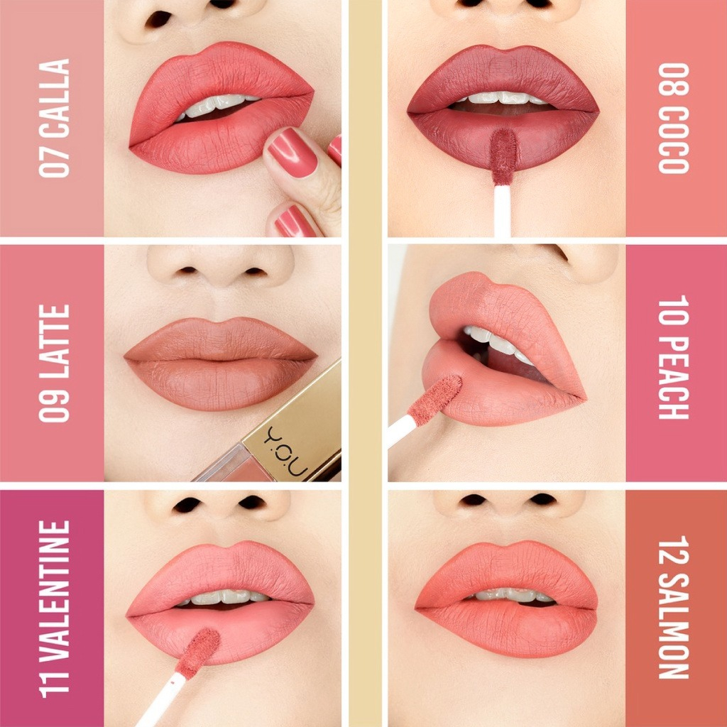 YOU The Gold One Rouge Velvet Matte Lip Cream | Lipcream Velvet Tahan Lama Matte Finish