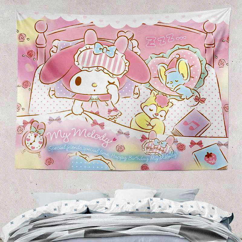 POSTER KAIN WALLPAPER KAIN HIASAN BACKGROUND DINDING MOTIF SARIO CINNAMOROL MY MELODY KARTUN ANIME NARUTO DEKORASI RUMAH RUMAH RUANG TIDUR ANAK ANAK PREMPUAN CEWEK COWOK KADO ULTAH ULANG TAHUN UNIK KEKINIAN