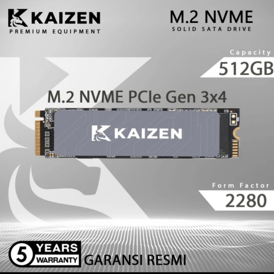 SSD | SSD M.2 NVMe KAIZEN 512GB - Garansi Resmi - SSD NVMe - M.2 NVMe