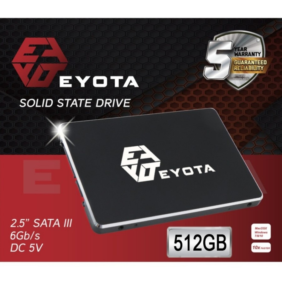 SSD | SSD Eyota 512GB SATA III 2,5" 6GB/S - Garansi Resmi - Metal Case