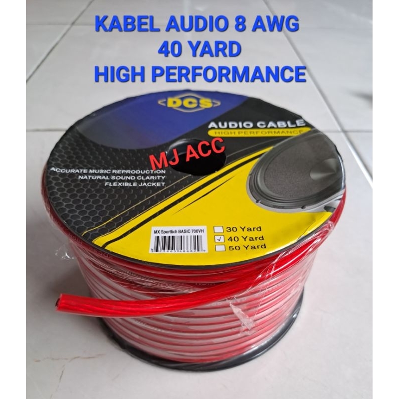 KABEL STRUM POWER AUDIO 8 AWG DCS ( 40 YARD)