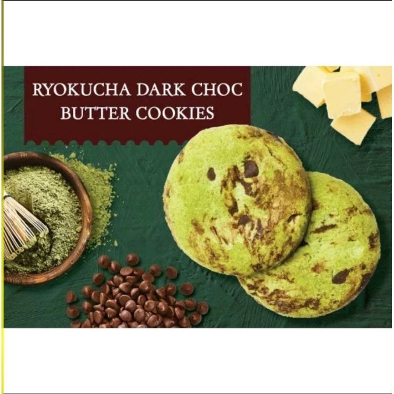 

Ryokucha Dark Chocolate Butter Cookies 180g, Cookies Import Gluten Free