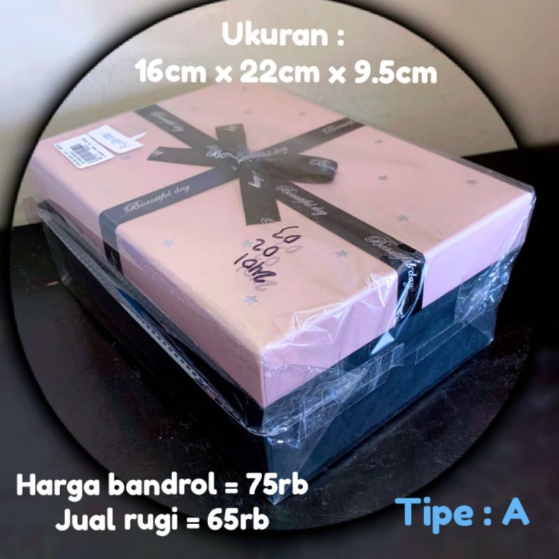 

(Type A) Gift box Aesthetic Premium/kotak kado hampers Souvenir/kotak hadiah serbaguna/hard box