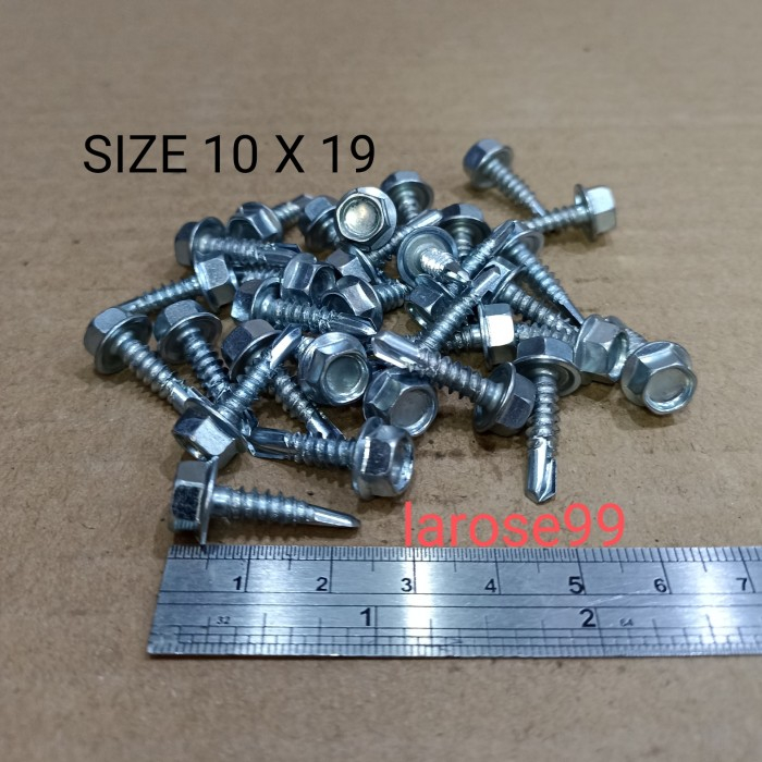 Baut Baja Ringan 10x19 Scrub Baja Ringan 10x19