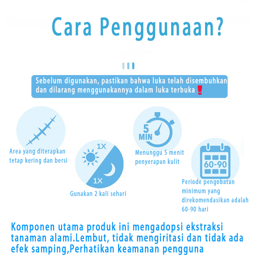 penghilang bekas luka penghilang bekas jerawat Penghilang Bekas Luka Herbal tidak ada efek samping Bekas luka operasi, bekas luka bakar, bekas luka trauma