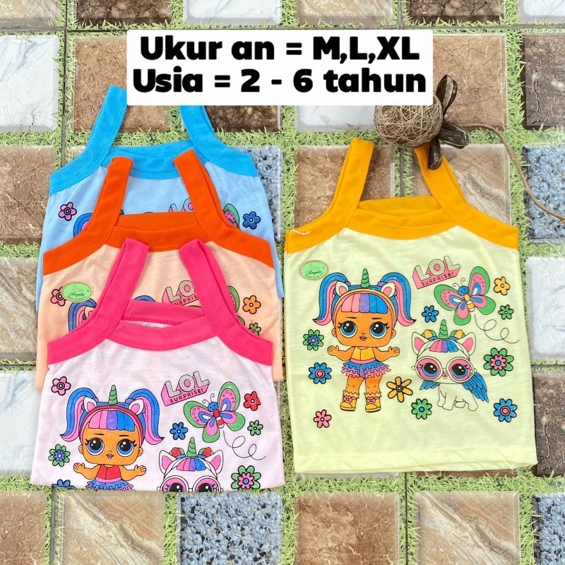 3 PCS KAOS DALAM ANAK CEWEK,KAOS DALAM MOTIF,KAOS DALAM OBRAL ANAK