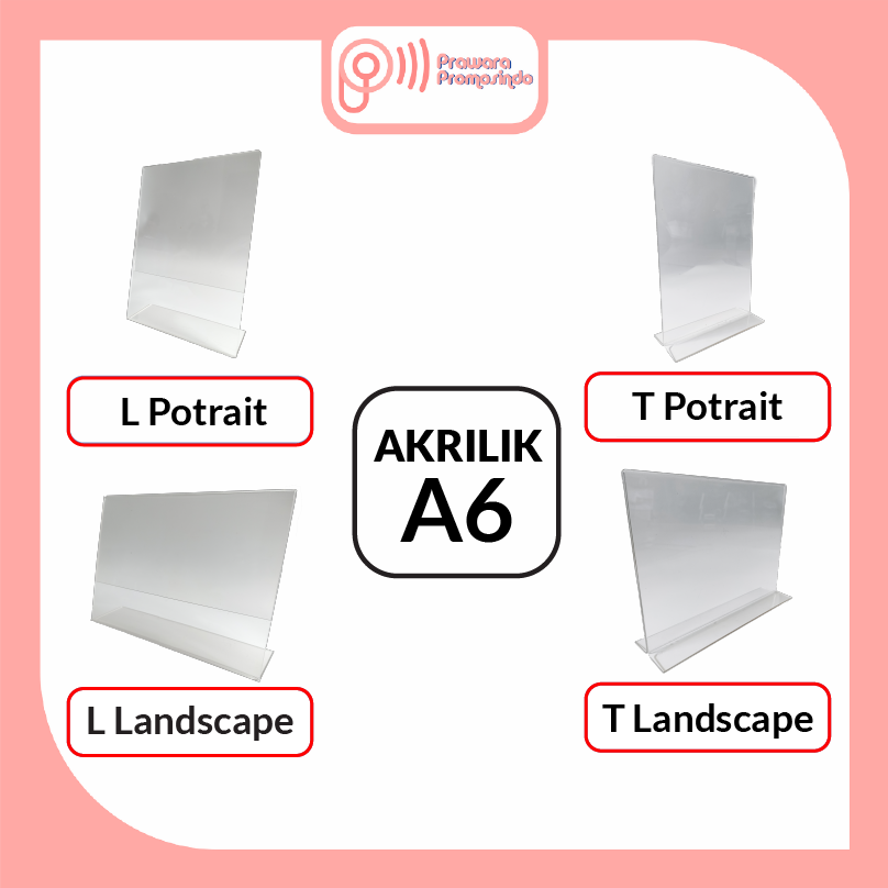 

Akrilik A6 / Tent Holder A6 / Tent Card A6 / Akrilik Display A6