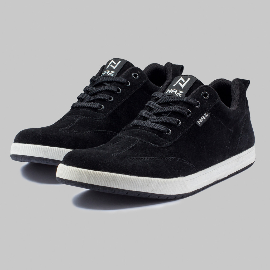 Sepatu Sneakers Pria Naz Casual Stylish Trendi Kerja Kuliah Hangout Travelling Austin Hitam Original