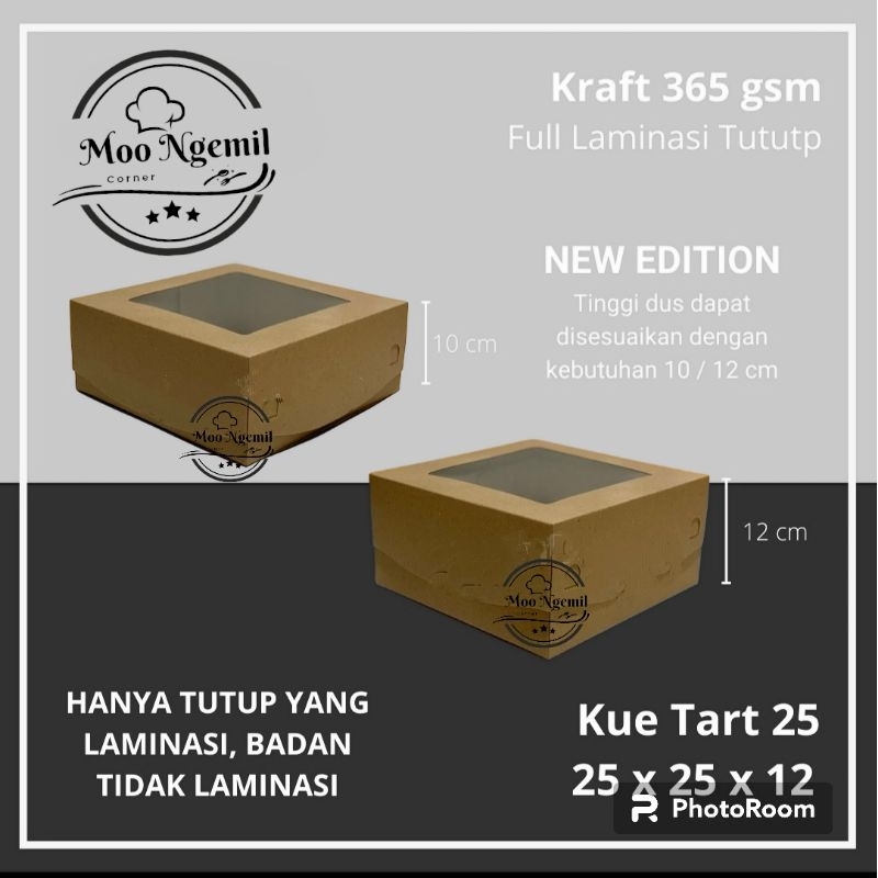 

BOX KOTAK BROWNIES 25x25x10 box brownies 25x25x12