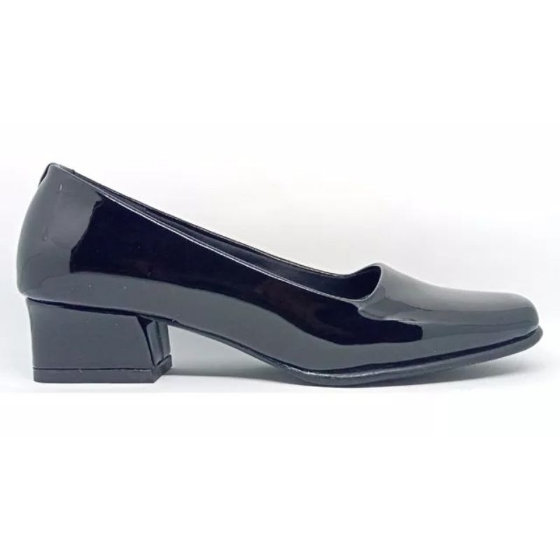 PROMO 5.5 DISKON Sepatu Pantofel Wanita Terlaris Hak 3 Cm Hitam Sekolah Paskibra Kantor COD