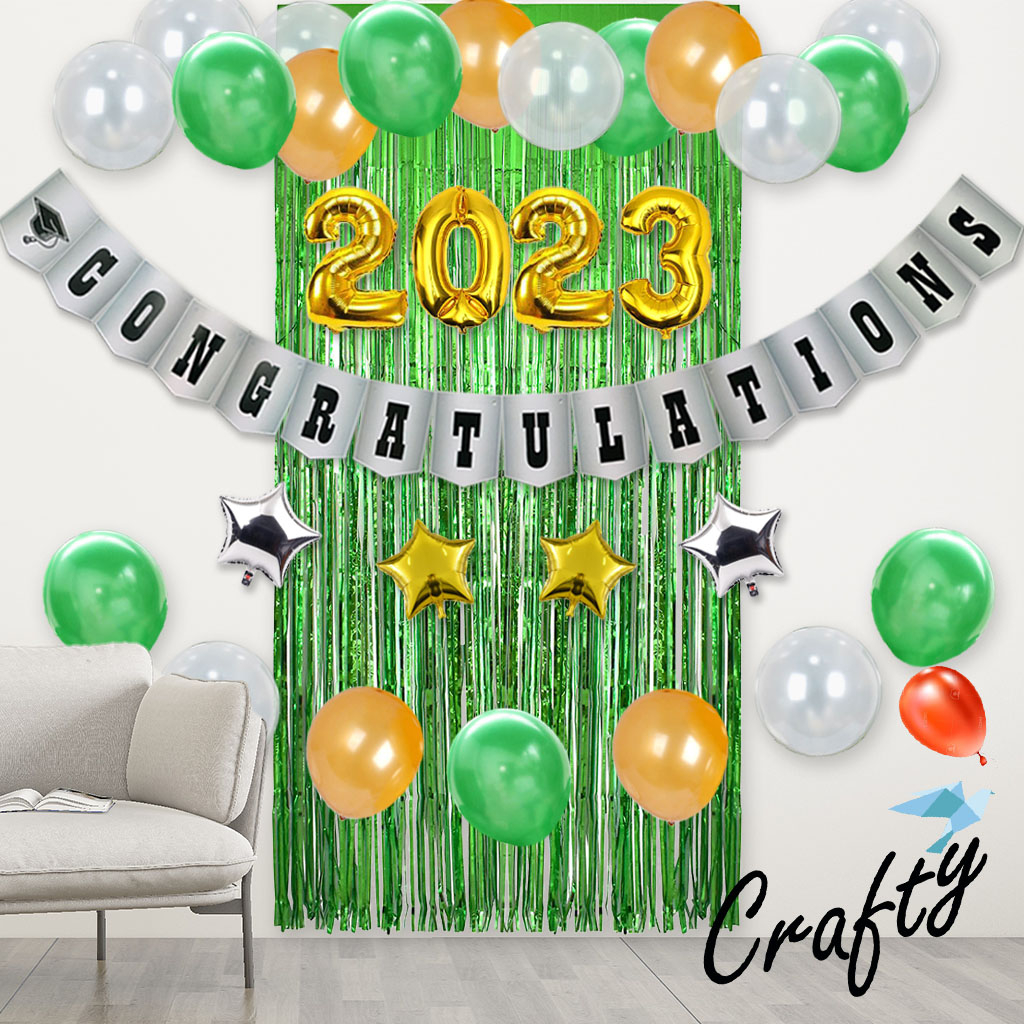 [PAKET] Dekorasi Balon SIMPLE CONGRATULATION CURTAIN Acara Graduation / Kelulusan / Perpisahan