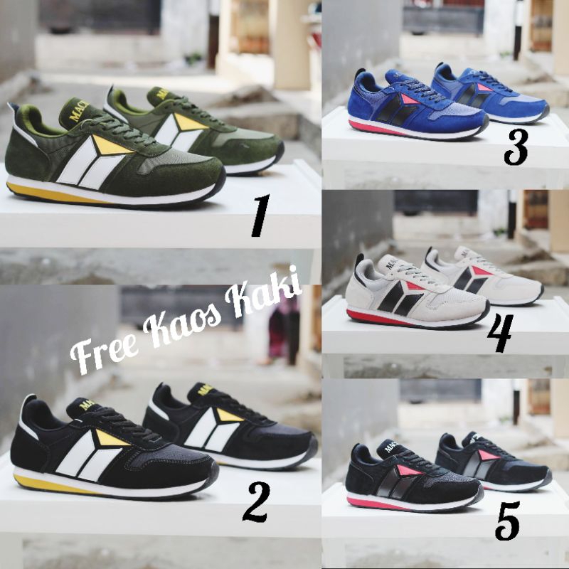 SNEAKERS MACBETH CLASSIC SIZE 39 - 43 SEPATU SEKOLAH HITAM ABU ARMY NAVY SUEDE