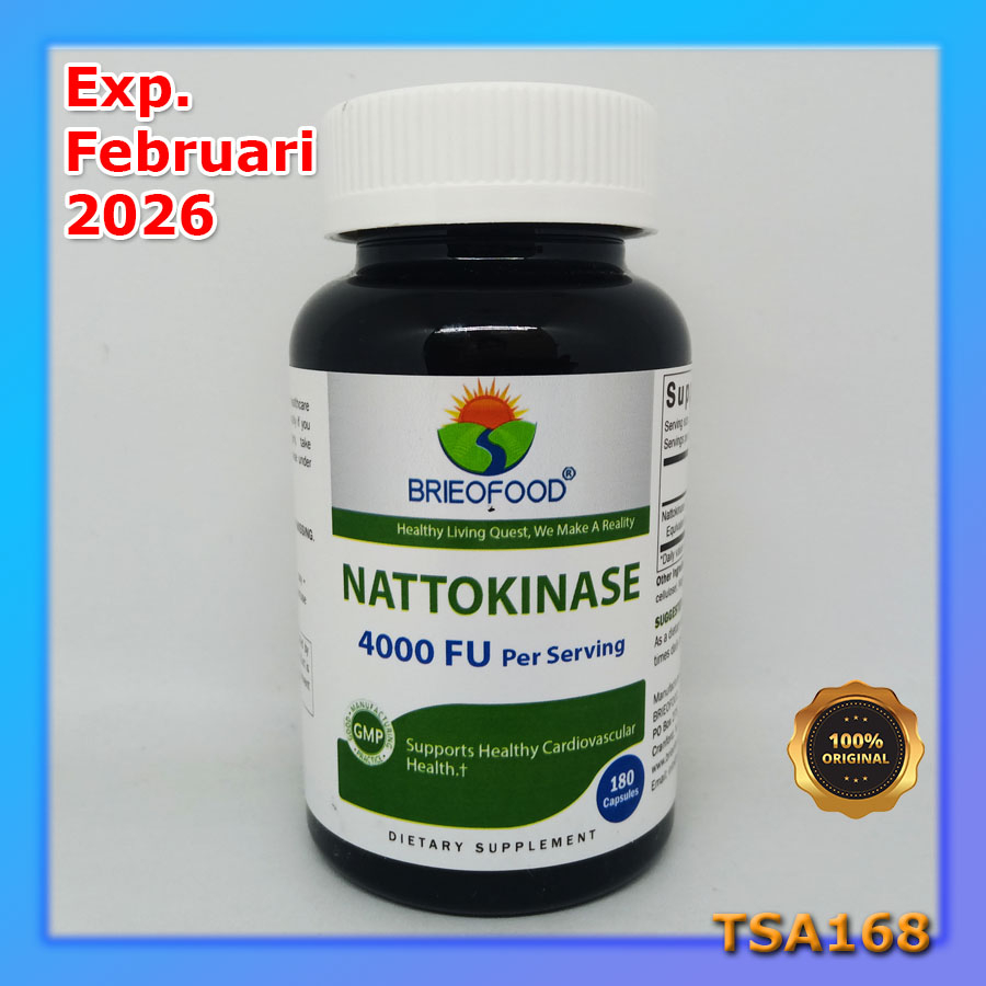 BrieoFood Nattokinase 4000 FU 180 Cap Encerkan / Cegah Gumpalan Darah