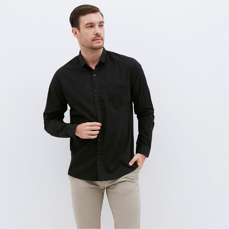 Kemeja Panjang Polos Pria | Kemeja Pria Slim fit