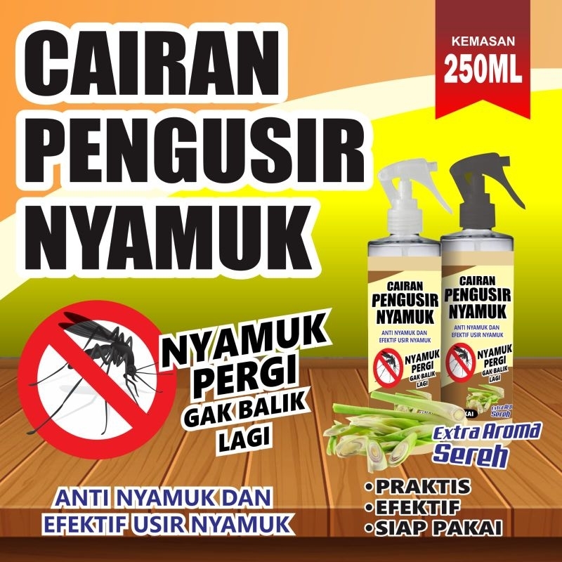 Cairan Pengusir Nyamuk Ampuh EXTRA AROMA SEREH kemasan botol spray Trigger 250 ml