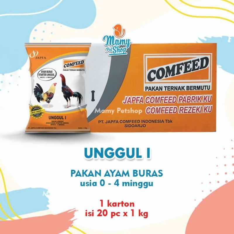 PAKAN AYAM BURAS UNGGUL 1 UNTUK AYAM USIA 0-4 MINGGU