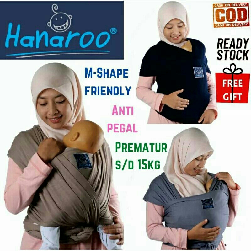 HANAROO BABY WRAP POLOS - GENDONGAN BAYI BABYWRAP KANGURU MURAH