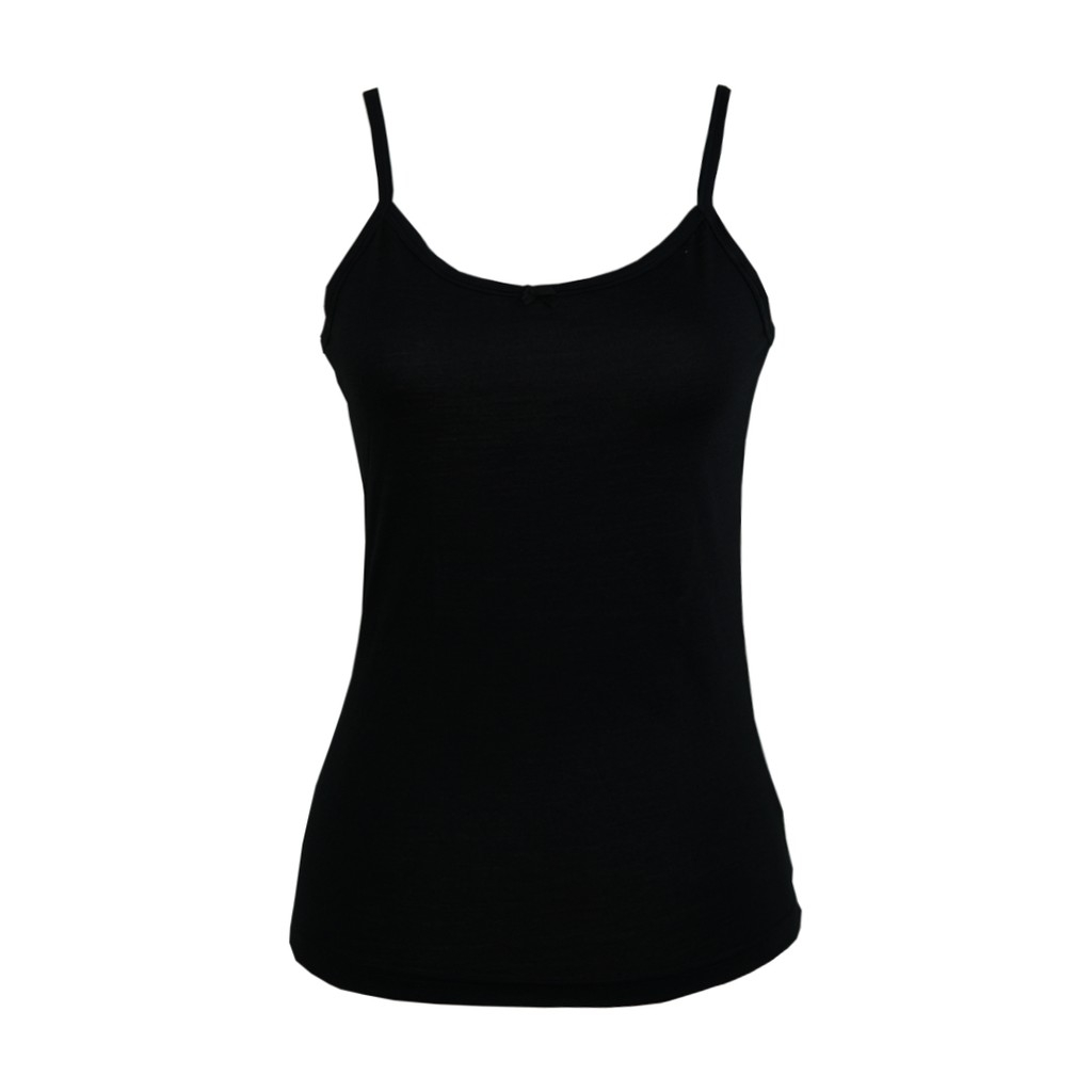 Tanktop Singlet Wanita Bahan Kaos Premium Warna Hitam
