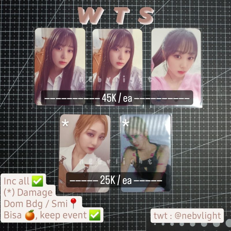 [READY] Photocard aespa giselle winter ningning clio palette cushion, lenti hallu