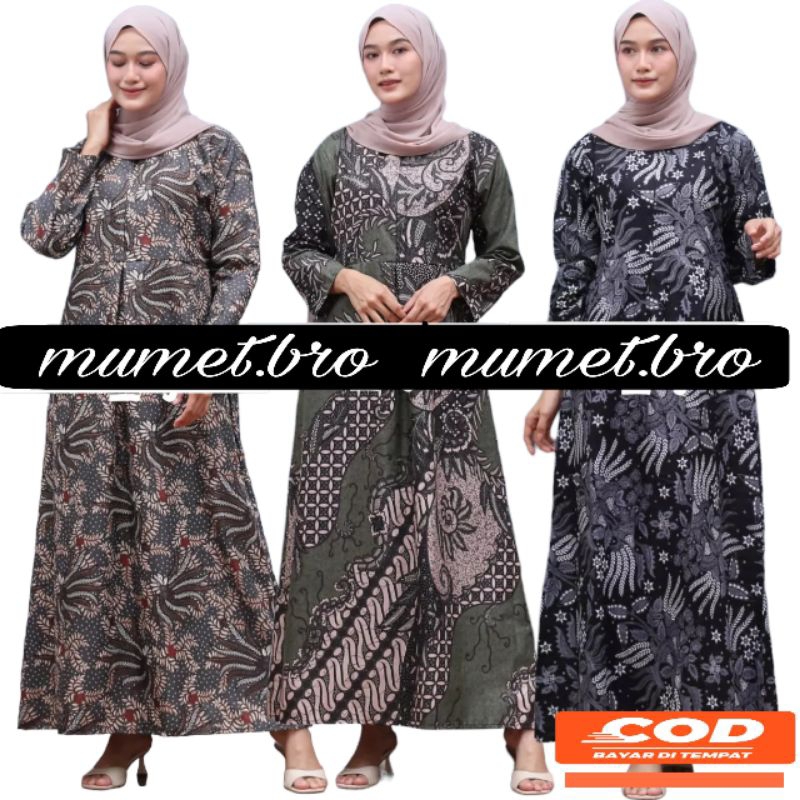 Gamis Batik (COD) MANGGAR Gamis Batik Pesta Model Terbaru 2024 ada Gamis Jumbo