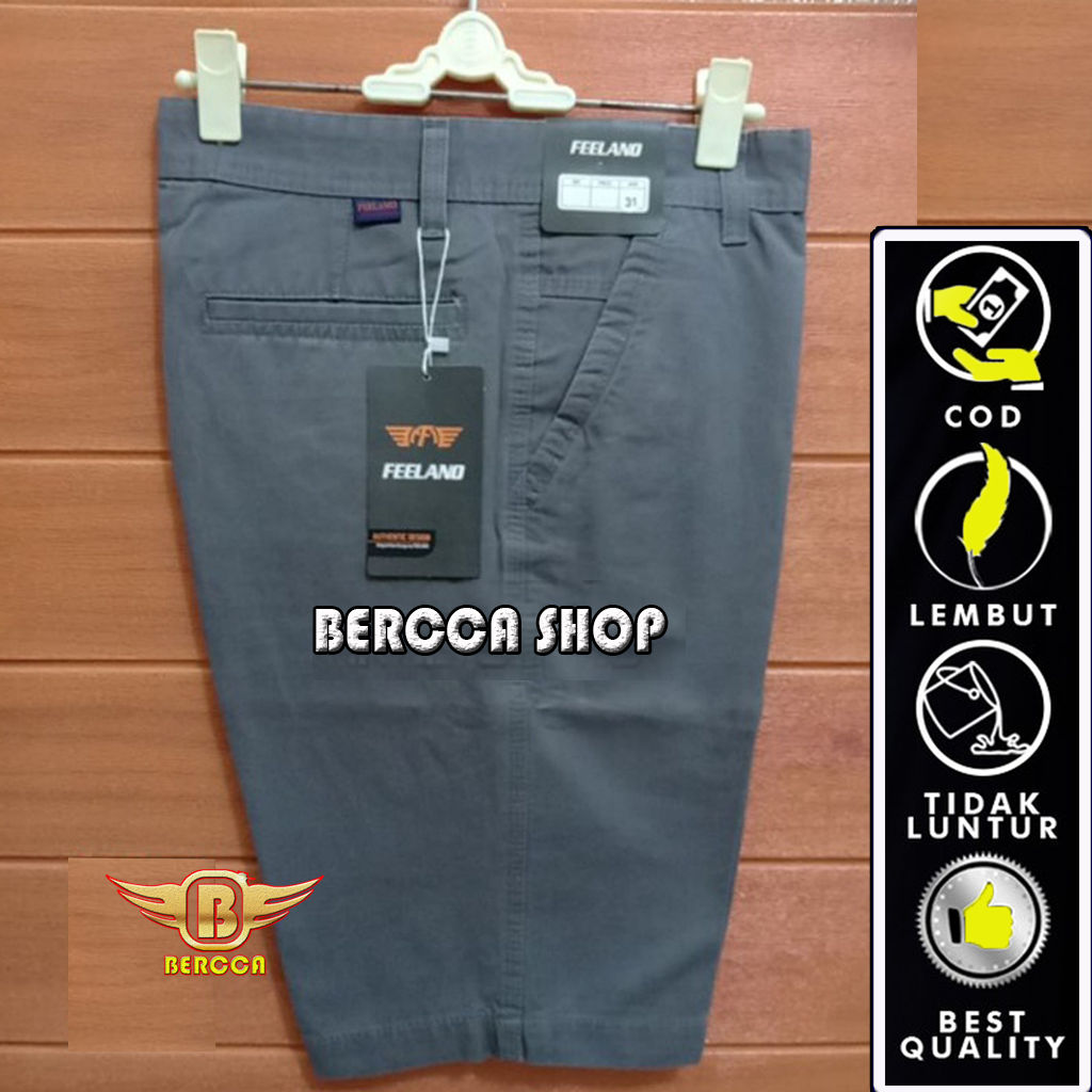 Celana pendek pria kanvas FEELANO original kualitas CARDINAL Size 27-38 / Celana Pendek Distro Pria 