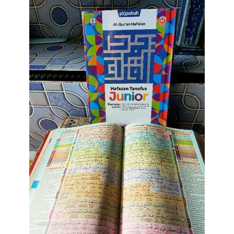 Al Quran Hafazan Perkata Latin A5 8 Blok, Mushaf Hafalan 8 Blok Warna Hafazan Perkata Latin A5