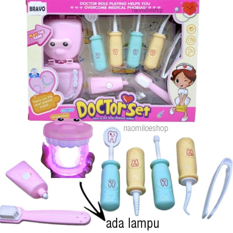 Mainan dokter gigi 678B kemasan dus mainan edukasi anak - DENTAL klinik Dentist tool set DOCTOR SET