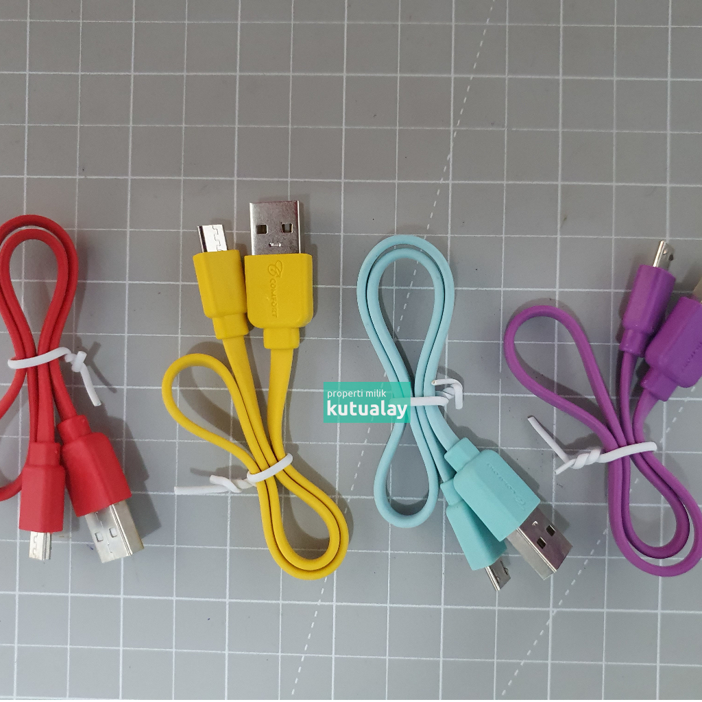 Kabel Micro USB 20cm Flat Pendek untuk Power Bank / Charger / Charging