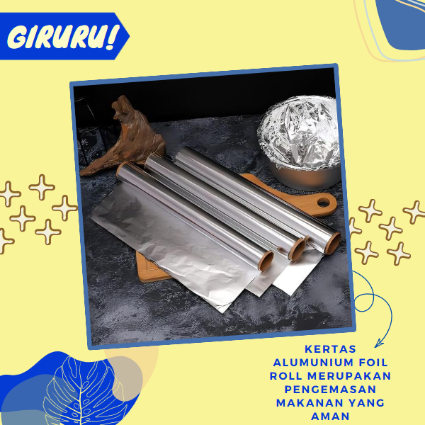 Alumunium Foil Roll / Foil Warp Makanan / Kertas Alumunium Foil Roll | Pembungkus Aluminium Foil Roll | Foil Warp Makanan 5 METER &amp; 10 METER / ALUMINIUM FOIL HEAVY DUTY/KERTAS ALUMINIUM FOIL ROLL UNTUK MAKANAN / pembungkus makanan almunium refill Bungkus