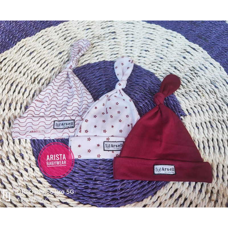 ARSELbaby - 3pcs topi tali bayi