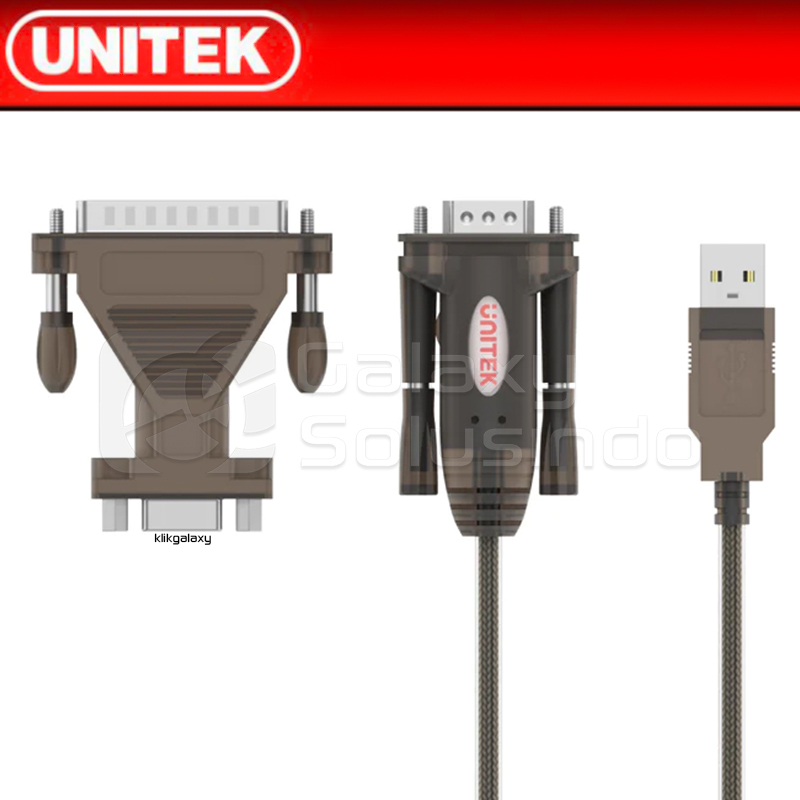 UNITEK Y-105A USB to Serial RS232 Cable with DB9F to DB25M Adapter