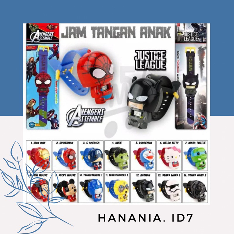 JAM TANGAN ANAK ANAK ROBOT SUPER-HERO KARAKTER LUCU DIGITAL MURAH LOL AVANGERS IMPORT KIDS FASHION ANAK LAKI LAKI PEREMPUAN / PRIA WANITA COUPLE / JA019