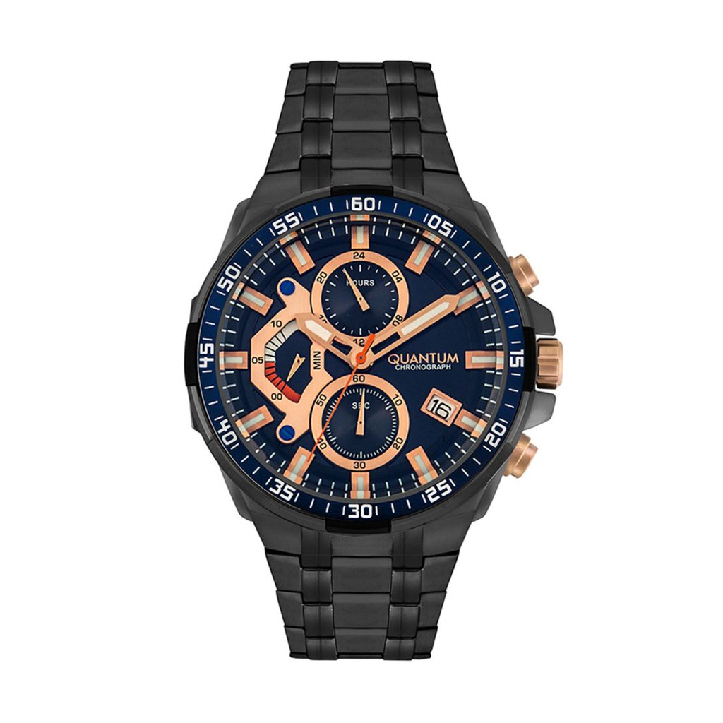 JAM TANGAN PRIA QUANTUM ADG700.090 NAVY GREY RANTAI ORIGINAL