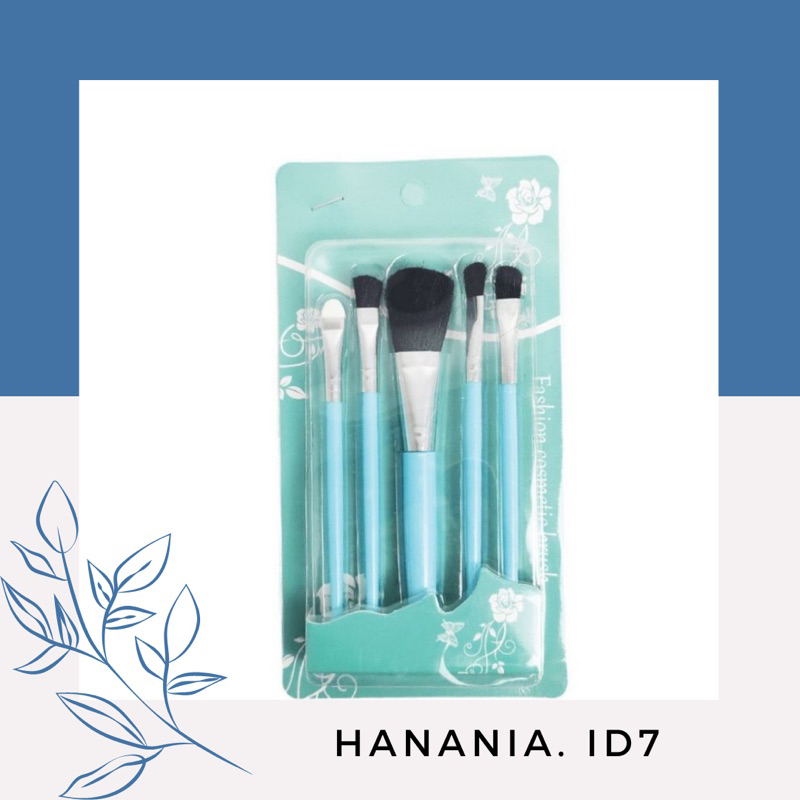 DILASTORE (PERPACK) KUAS MAKEUP EYESHADOW  SET ISI 5 PCS WARNA BIRU