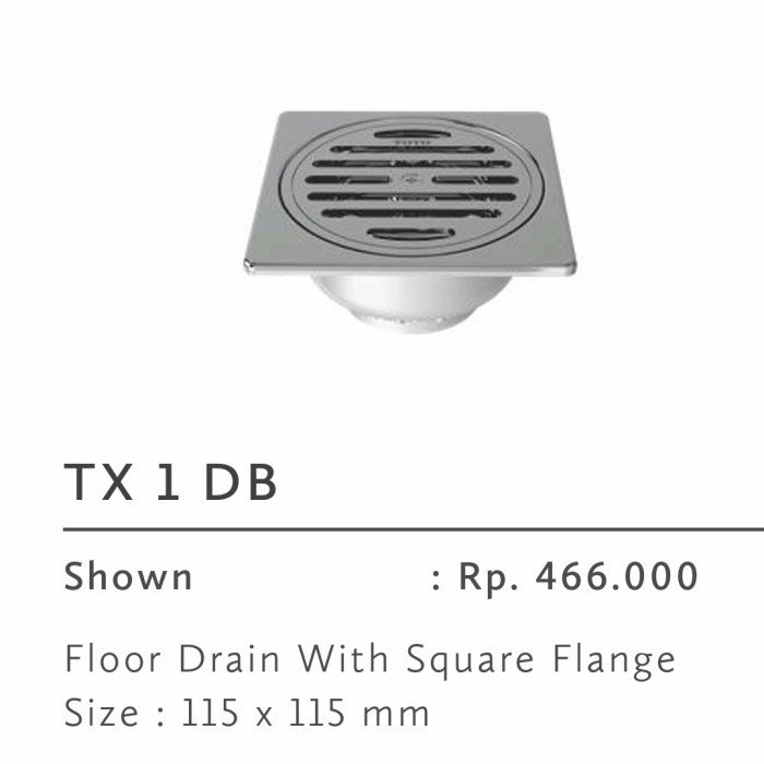 FLOOR DRAIN TOTO TX1DB TX1 DB SARINGAN PEMBUANGAN AIR KAMAR MANDI STAINLESS