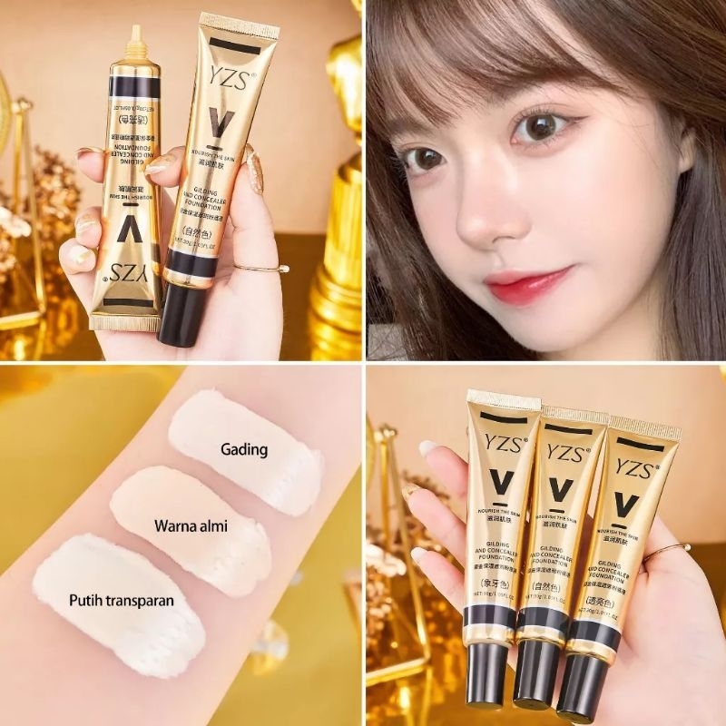 YZS Concealer Lightening Full Coverage Natural Foundation Oil Control Waterproof