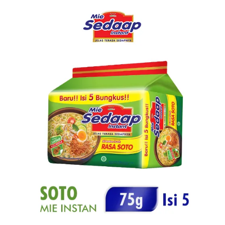 

Sedap Mie Soto Makanan Instan 75 g [5 Pcs]