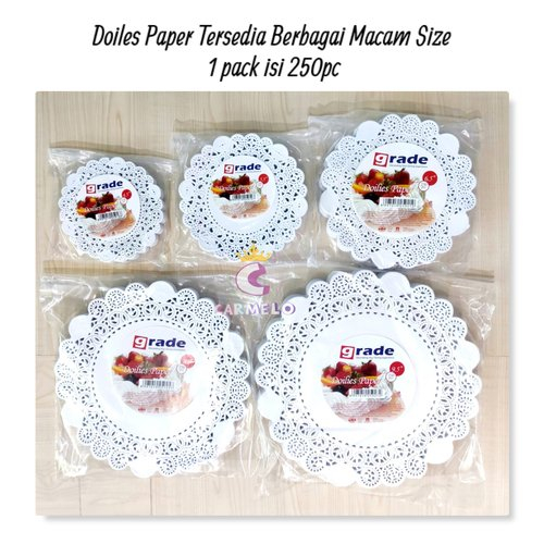 Paper Doilies paper isi 250pcs Doilies paper / Doilies kertas renda / paper doilies / Alas Toples Ku