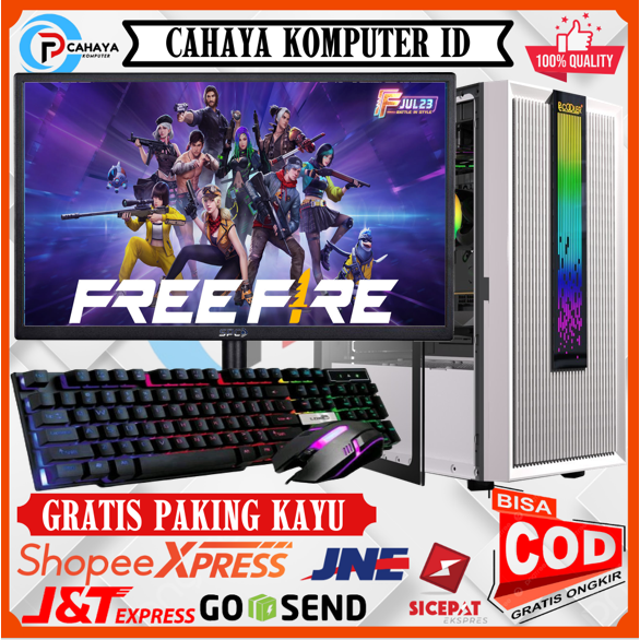 PC Gaming Design Fulset Intel I7|Ram 16Gb |Vga 4Gb|LED 19 Inch Siap Pakai Free Wifi